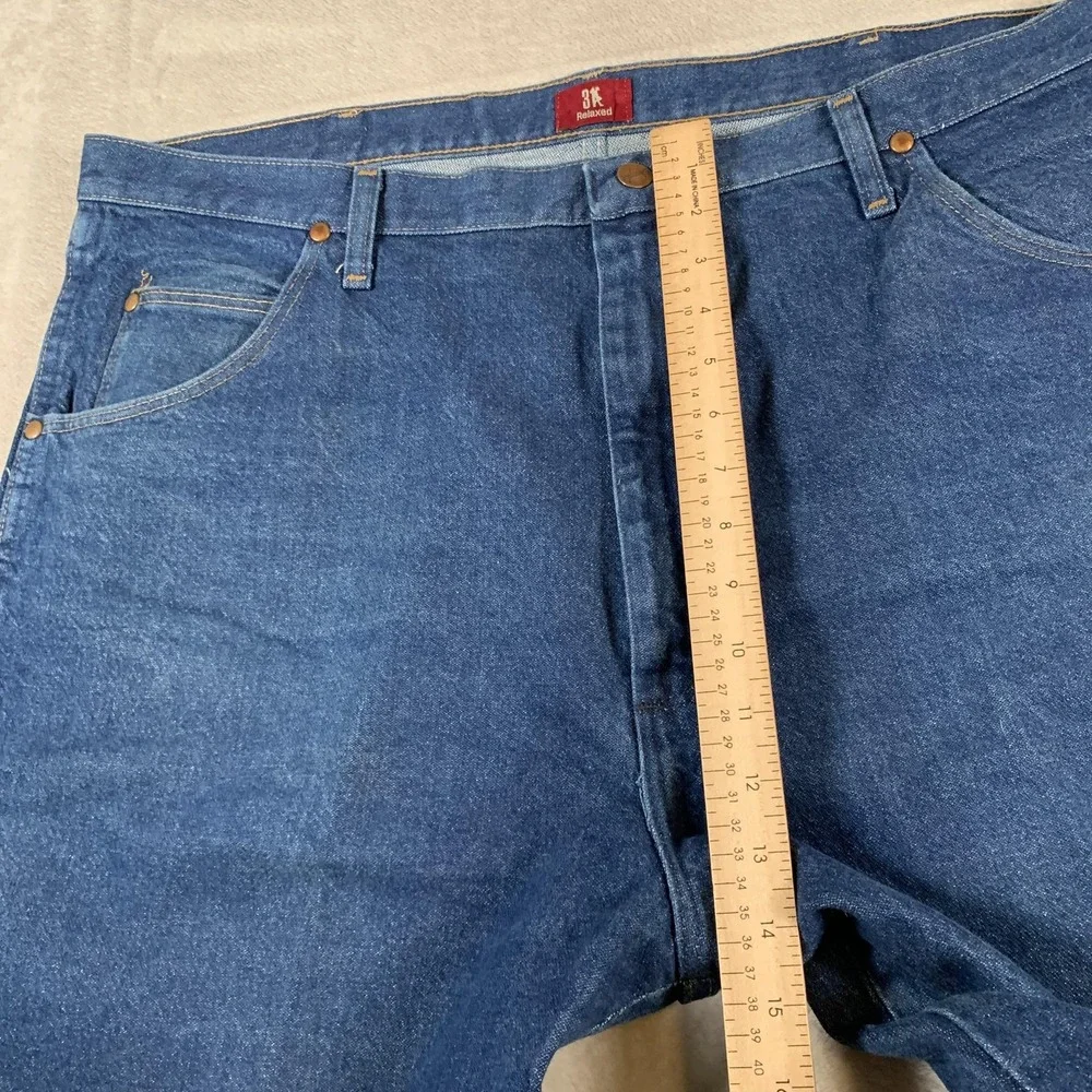 Wrangler Jeans Mens 42x34(42x31) Relaxed Blue Denim Classic Straight Leg‎ Pants